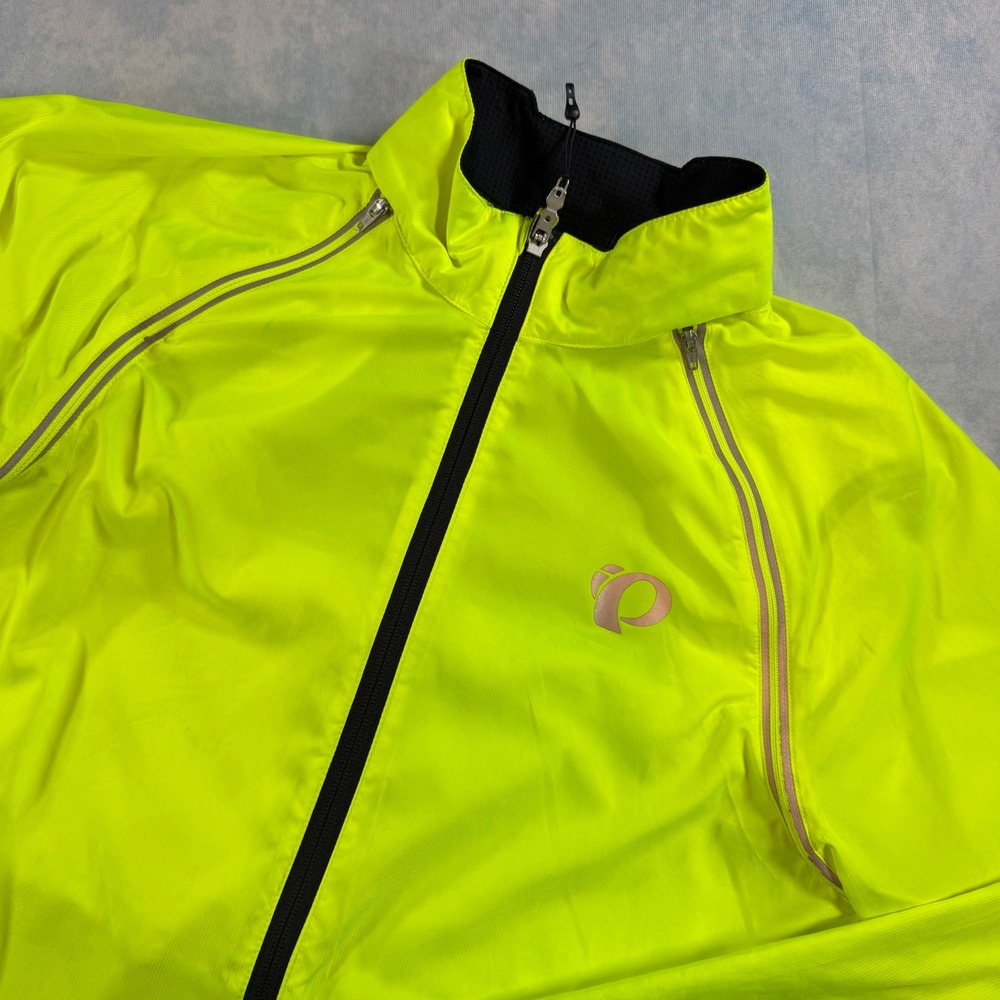 Pearl Izumi Cycling Jacket Mens XL Yellow Excellent Elite High Vis Reflective
